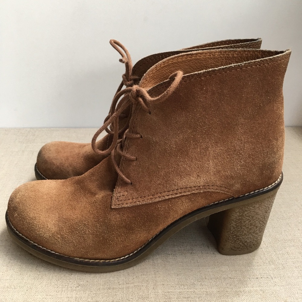 Locale Women EU 36 US 6 Suede Lace-Up Ankle Boots